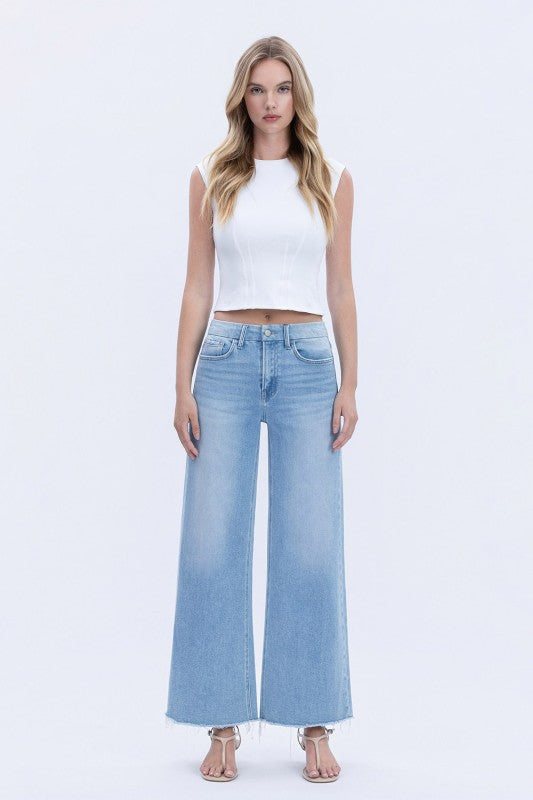 Quieter HR Ankle Wide Leg Denim