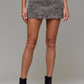 Tiger Print Stretch Mini Skirt