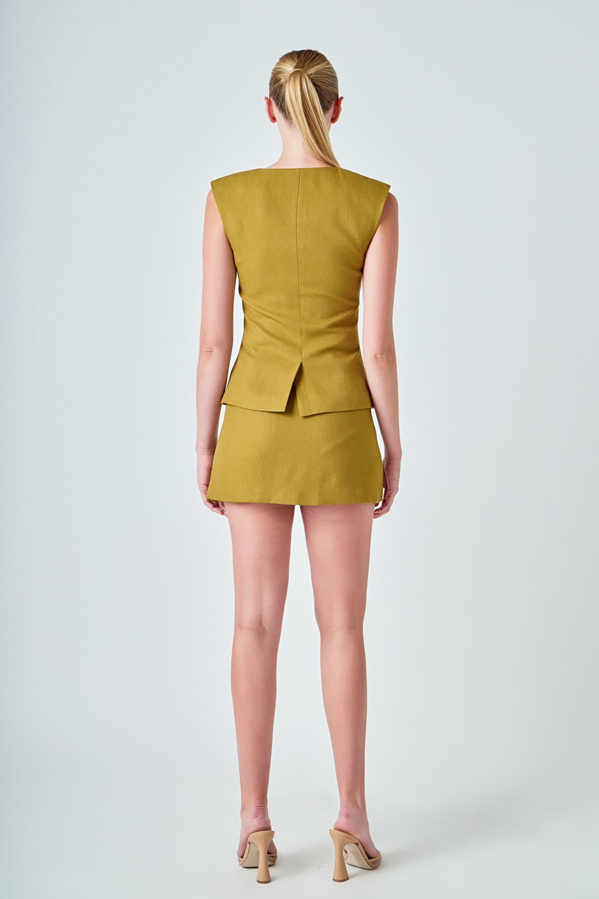 Volly Pleated Mini Skort- Olive