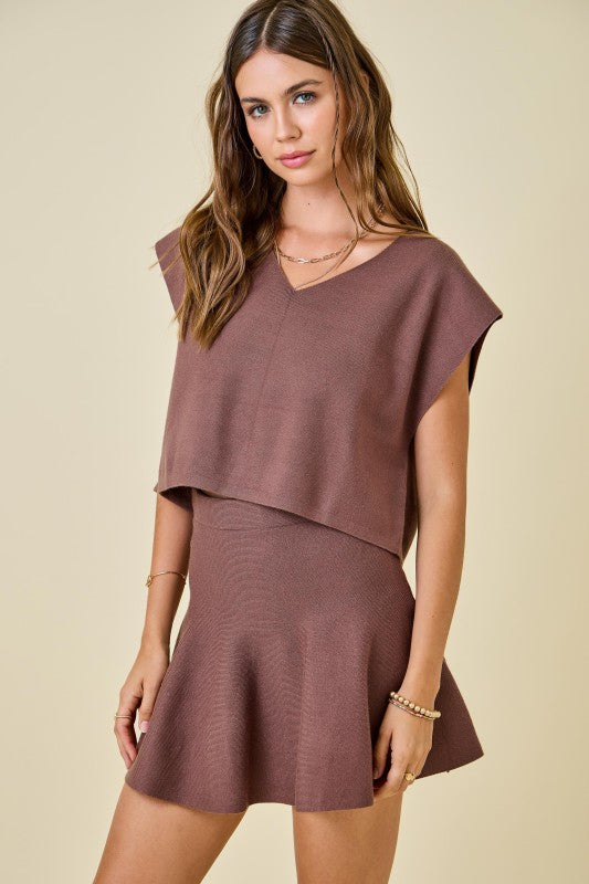 Meghan 2 PC Set- Brown