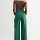 Patch Pocket Wide Leg- Green