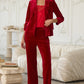 Ashley Velvet Blazer-Red