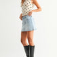 Meaux Denim Mini Skirt- Light Denim
