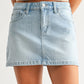 Meaux Denim Mini Skirt- Light Denim