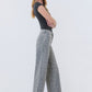 Olivia (Grey Leopard) HR Wide Leg Jeans