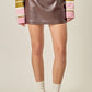Columbia Faux Leather Skort- Dark Brown