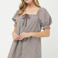 Gingham Romper- Brown