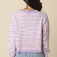Haley Stripe Knit Sweater- Lavender