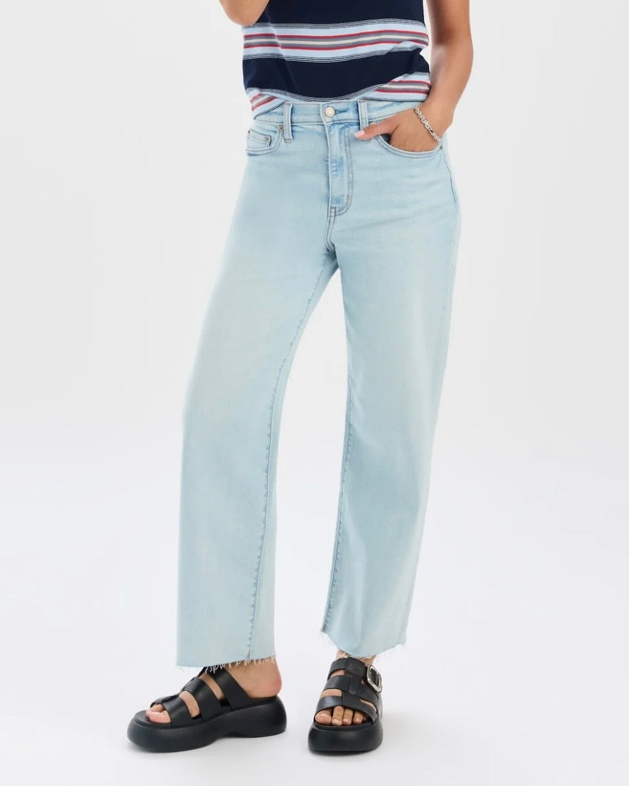 Pleaser High Rise Wide Ankle Denim- Detour