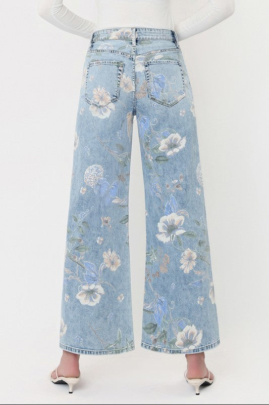 Cheryl (Floral) HR Vintage Flare Jeans