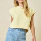 Dom Textured Knit Top- Lemon