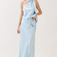 St. Germain Satin Maxi Skirt- Baby Blue