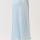 St. Germain Satin Maxi Skirt- Baby Blue