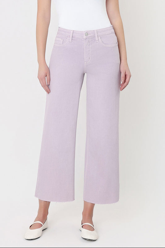 Olivia (Lavender) HR Wide Leg Denim