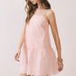 Eyelet Cami Mini Dress- Pink