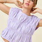 Tori Shirred Tiered Top- Lavender
