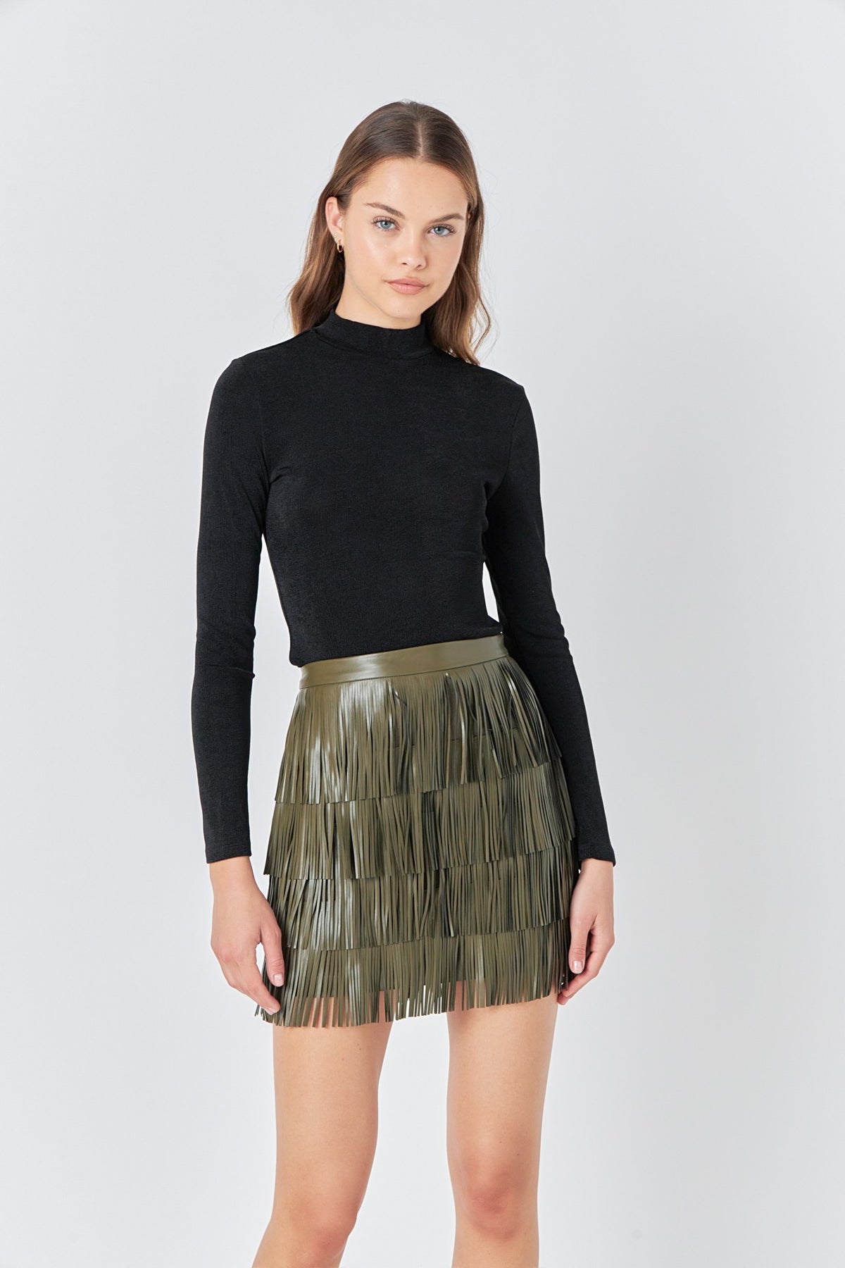 Sheen Stretch LS Top- Black