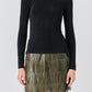Sheen Stretch LS Top- Black
