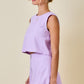 Darby Denim Top- Lavender