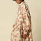 Mia Floral Mini Shirt Dress- Natural Rust