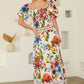 Meghan Floral Puff Sleeve Crop Top