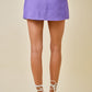 Mulkey Denim Skort- Purple