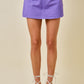 Mulkey Denim Skort- Purple