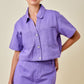 Mulkey Boxy Top- Purple