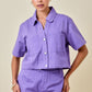Mulkey Boxy Top- Purple