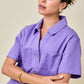 Mulkey Boxy Top- Purple