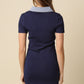 Bianca Collared Mini Dress- Navy Denim