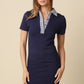 Bianca Collared Mini Dress- Navy Denim