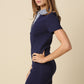 Bianca Collared Mini Dress- Navy Denim