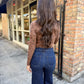 Z Supply Onyx Snake LS Top- Cocoa Bean