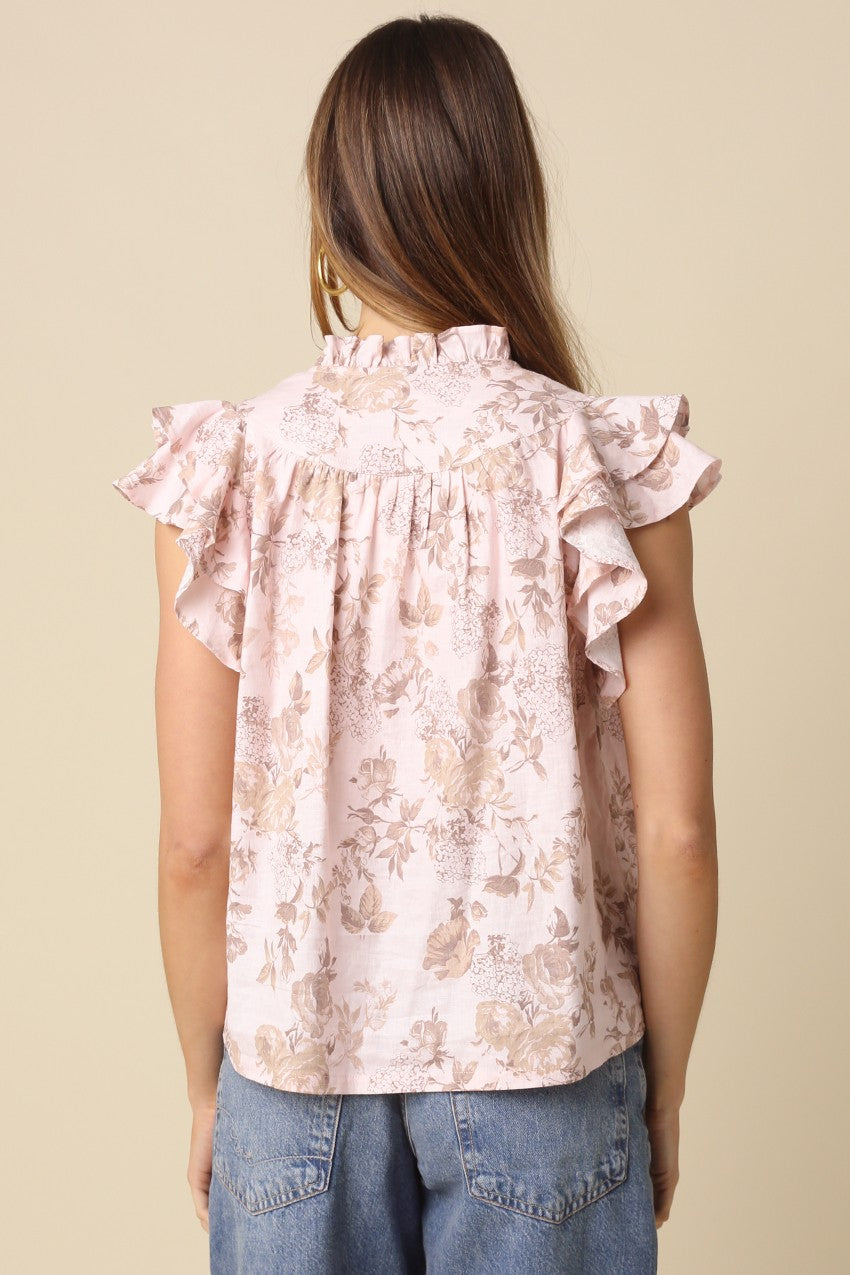 Regina Floral Ruffle Blouse
