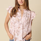 Regina Floral Ruffle Blouse