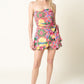 Gloria Floral Wrap Romper- New Pink