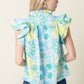 Erica Floral Ruffle Sleeve Blouse