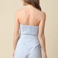 Kaya Strapless Belted Romper- Sky