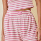 Nicole Striped Shorts- Pink/Rose