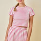 Nicole Striped Shorts- Pink/Rose