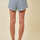 Nicole Striped Shorts- Navy/Blue