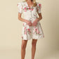 Alvina Floral Button Mini Dress