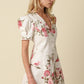 Alvina Floral Button Mini Dress