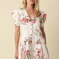 Alvina Floral Button Mini Dress