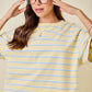 Teva Striped Boxy Top- Yellow/Baby Blue