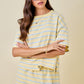 Teva Striped Boxy Top- Yellow/Baby Blue