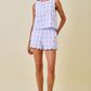 Garrett Gingham Shorts- Lavender/White