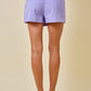 Landry Wrap Denim Mini Skort- Lavender