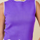 Hud Scalloped Top- Purp;e/White